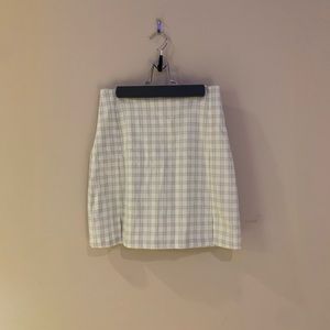 green and white skirt